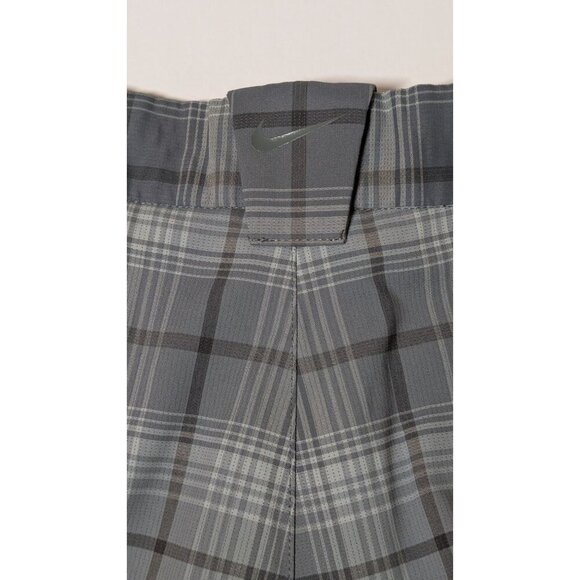 Nike Golf Plaid Shorts Mens 38 Preppy Tour Performance Gray Dri-Fit Lightweight - Picture 5 of 8